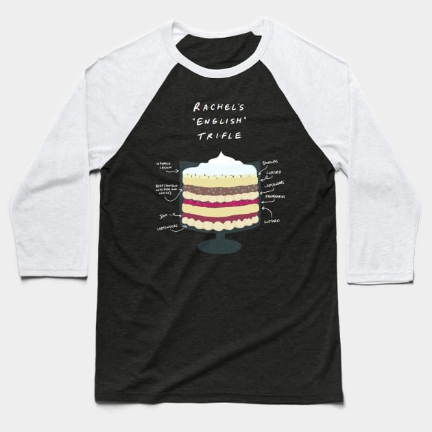 Rachel’s English Trifle Baseball T-Shirt by alfrescotree